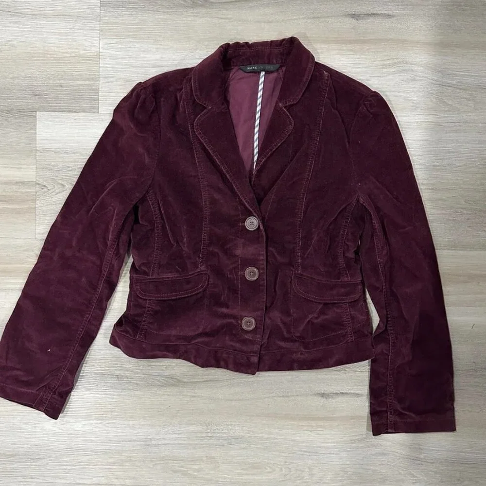 Marc Jacobs Blazer Women’s 4 Ribbons Pockets Ruched Jacket Vintage D domi2796 - Picture 1 of 3